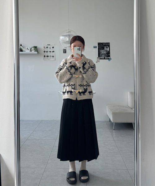 MIXXO MIXXO Long Pleated Skirt C/S