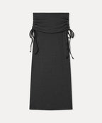 MIXXO MIXXO Brushed Striped Shirring Skirt C