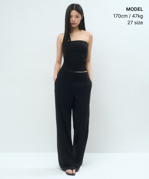 MUSINSA STANDARD WOMAN MUSINSA STANDARD WOMAN Slacks Wide [Black]