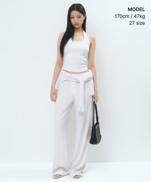 MUSINSA STANDARD WOMAN MUSINSA STANDARD WOMAN Slacks Wide [Ivory]