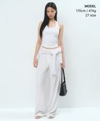 MUSINSA STANDARD WOMAN MUSINSA STANDARD WOMAN Slacks Wide [Ivory]