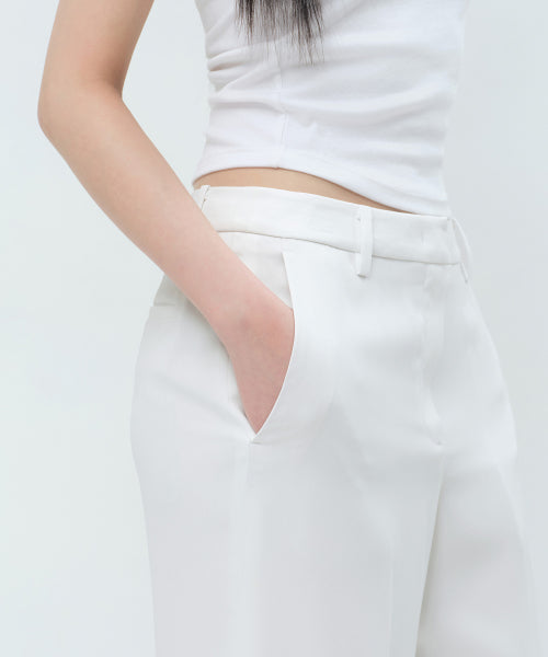 MUSINSA STANDARD WOMAN MUSINSA STANDARD WOMAN Slacks Wide [Ivory]
