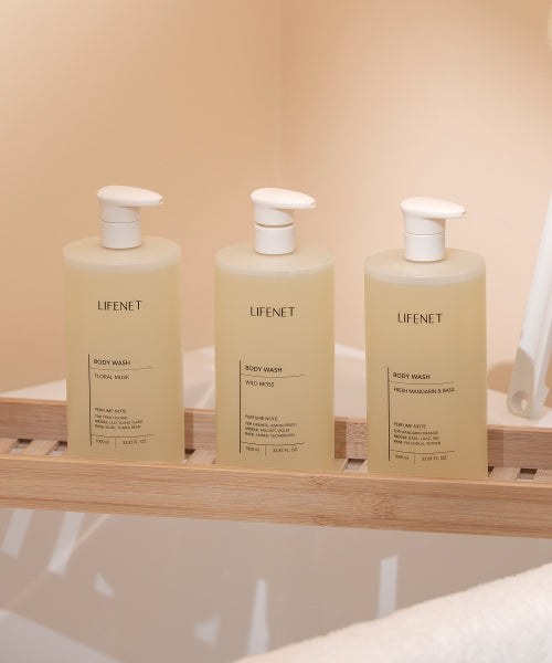 LIFENET [SET+Giveaway] Perfume shower set (wash+shampoo+travel kit)