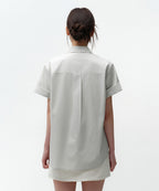 MUSINSA STANDARD WOMAN MUSINSA STANDARD WOMAN Relaxed Soft Poplin Short Sleeve Shirt [Dusty Mint]