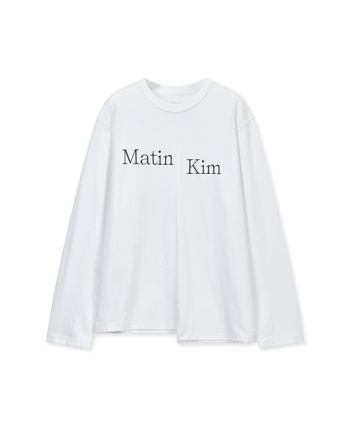 MATIN KIM MATIN KIM ASYMMETRIC LOGO T-Shirt