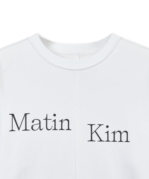 MATIN KIM MATIN KIM ASYMMETRIC LOGO T-Shirt