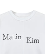 MATIN KIM MATIN KIM ASYMMETRIC LOGO T-Shirt