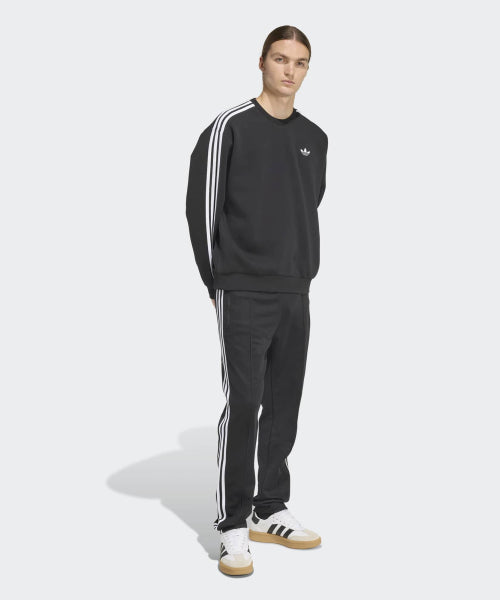 ADIDAS ADIDAS 3-Stripe Oversized Crew Neck - Black