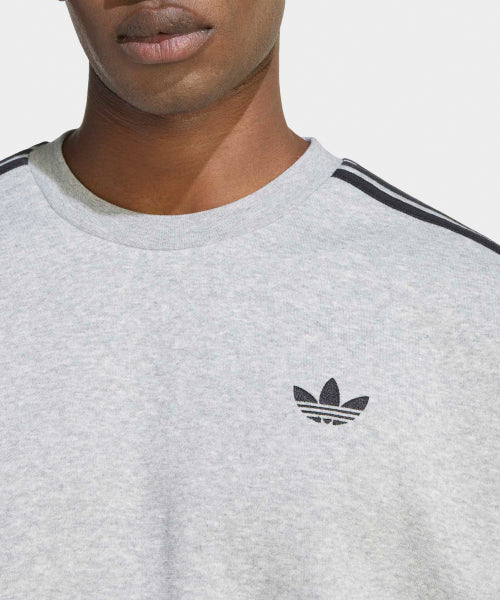 ADIDAS ADIDAS 3-Stripe Oversized Crew Neck - Gray