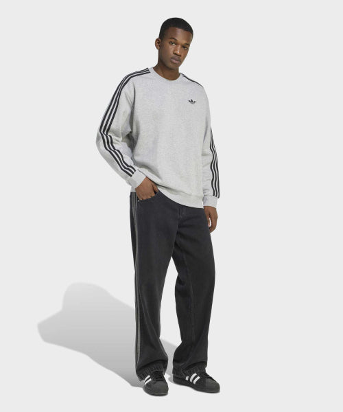 ADIDAS ADIDAS 3-Stripe Oversized Crew Neck - Gray