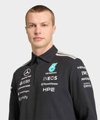 ADIDAS ADIDAS Mercedes AMG F1 Team Engineer Long Sleeve Polo - Black