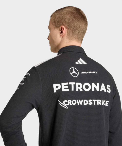 ADIDAS ADIDAS Mercedes AMG F1 Team Engineer Long Sleeve Polo - Black