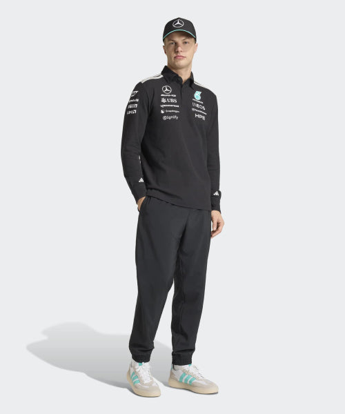 ADIDAS ADIDAS Mercedes AMG F1 Team Engineer Long Sleeve Polo - Black