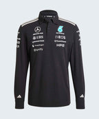 ADIDAS ADIDAS Mercedes AMG F1 Team Engineer Long Sleeve Polo - Black
