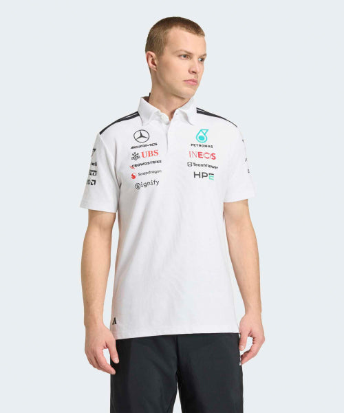 ADIDAS ADIDAS Mercedes AMG F1 Team Engineer Polo Shirt - White