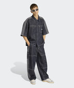 ADIDAS ADIDAS Denim Short Sleeve Work Shirt - Indigo Denim