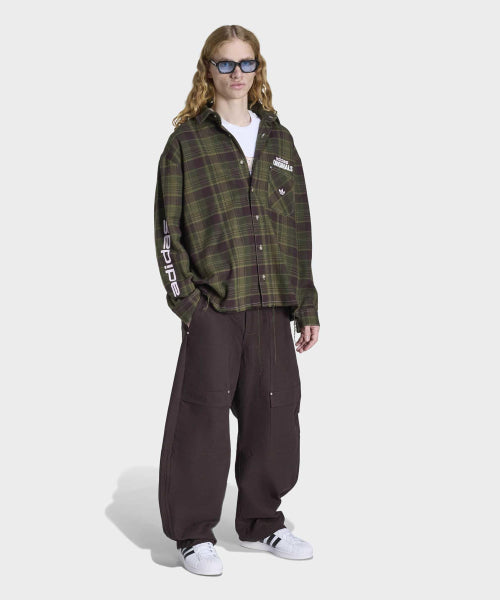 ADIDAS ADIDAS Flannel Long Sleeve Work Shirt - Focus Olive