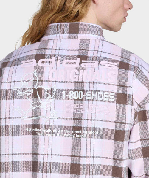 ADIDAS ADIDAS Flannel Long Sleeve Work Shirt - Clear Pink