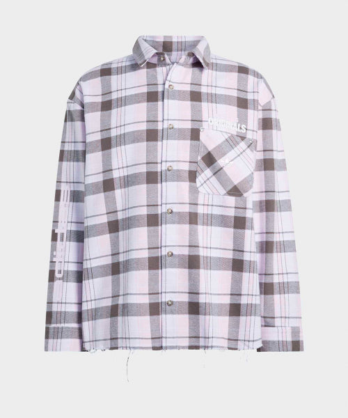 ADIDAS ADIDAS Flannel Long Sleeve Work Shirt - Clear Pink