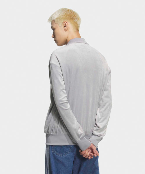 ADIDAS ADIDAS Firebird Velor Track Top - Gray