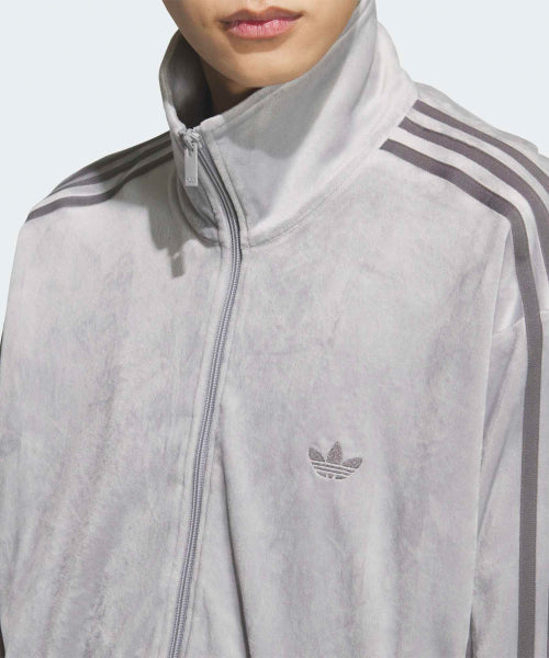 ADIDAS ADIDAS Firebird Velor Track Top - Gray