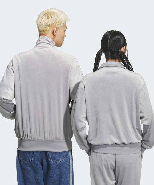 ADIDAS ADIDAS Firebird Velor Track Top - Gray