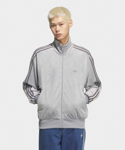 ADIDAS ADIDAS Firebird Velor Track Top - Gray