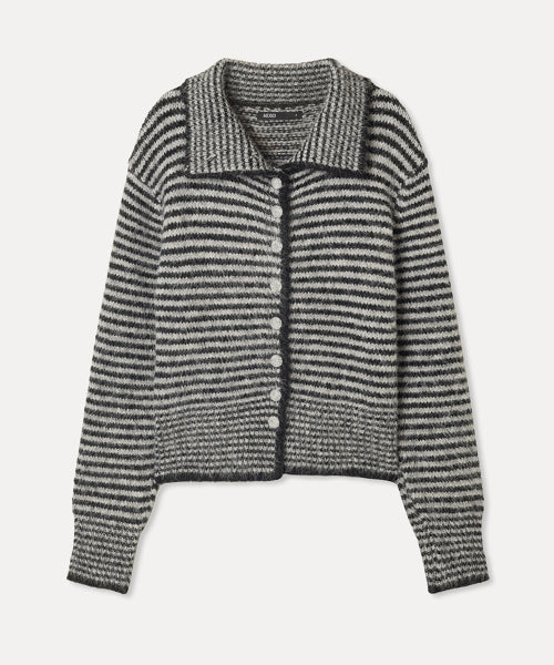 MIXXO MIXXO Cardigan High Neck Striped