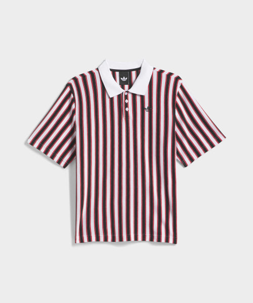 ADIDAS ADIDAS Skateboarding Classic Polo - White:Black:Maroon