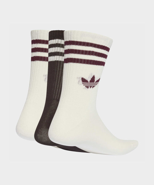 ADIDAS ADIDAS 3-stripe crew socks - White