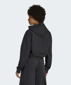 ADIDAS ADIDAS Essential French Terry Crop Zipper Hoodie - Size