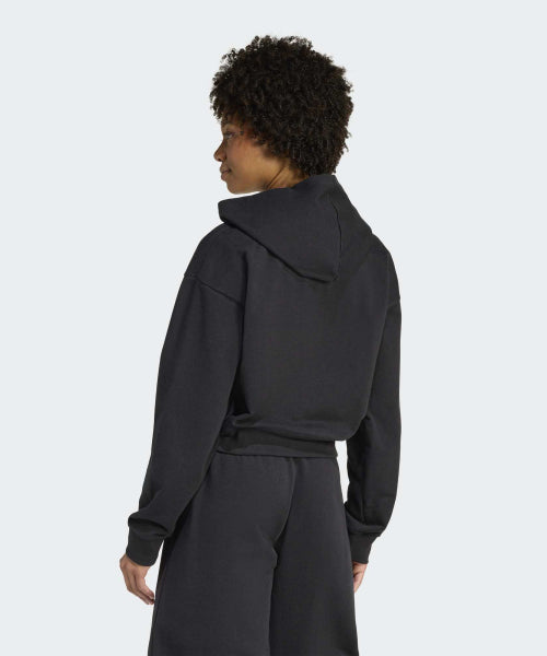 ADIDAS ADIDAS Essential French Terry Crop Zipper Hoodie - Size