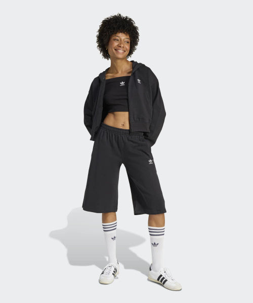 ADIDAS ADIDAS Essential French Terry Crop Zipper Hoodie - Size