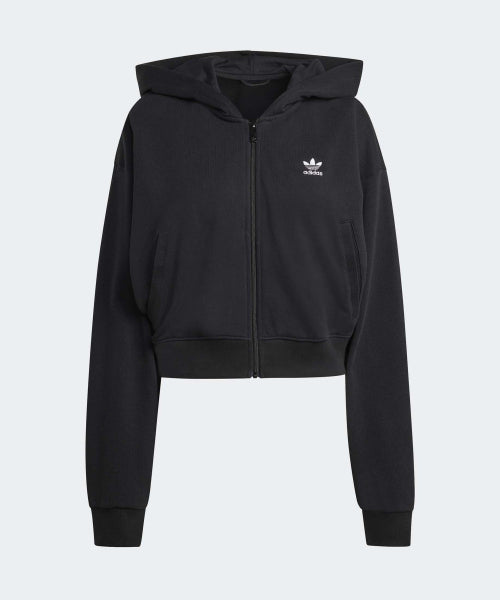 ADIDAS ADIDAS Essential French Terry Crop Zipper Hoodie - Size