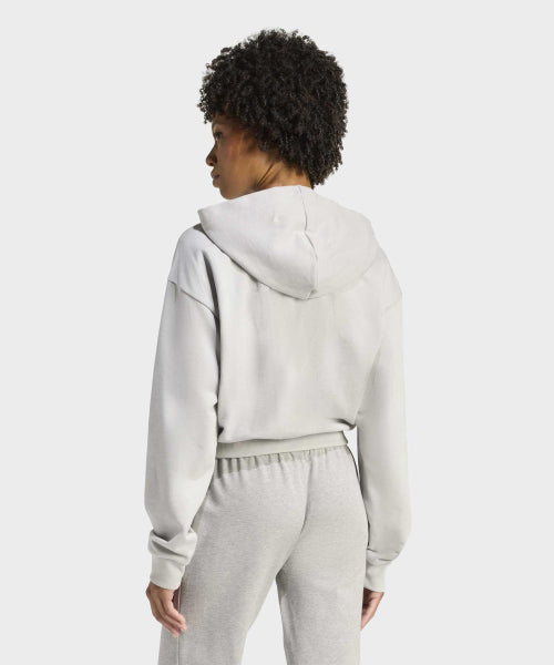 ADIDAS ADIDAS Essential French Terry Crop Zipper Hoodie - Size