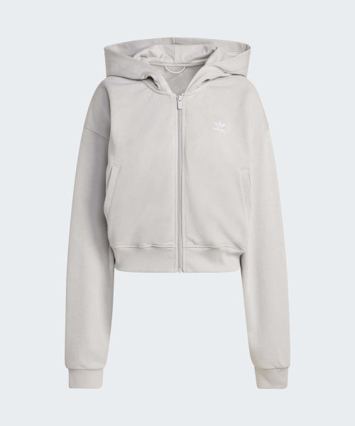 ADIDAS ADIDAS Essential French Terry Crop Zipper Hoodie - Size