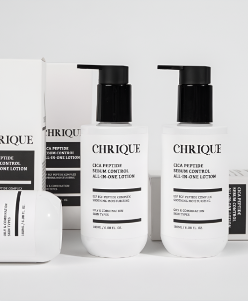 CHRIQUE Creek Cica Peptide Sebum Control All-in-One Lotion 180ml 2pcs