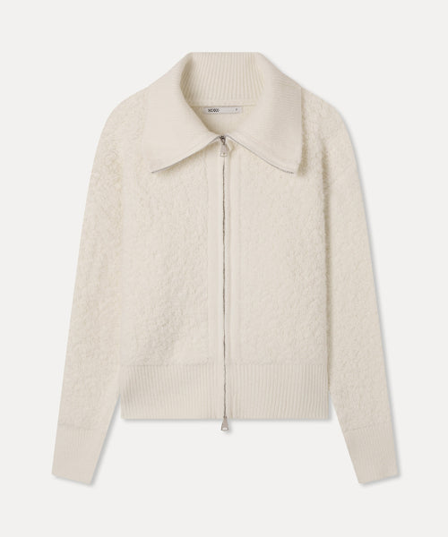 MIXXO MIXXO Knitwear Two-Way Zip-Up Cardigan