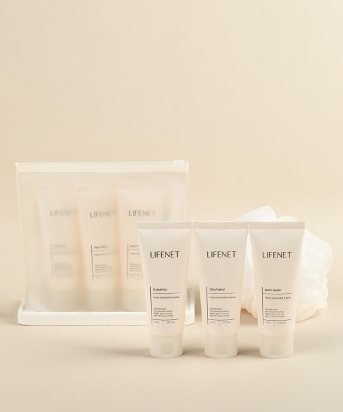 LIFENET 3-piece travel hair body travel kit