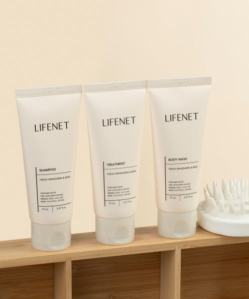 LIFENET 3-piece travel hair body travel kit