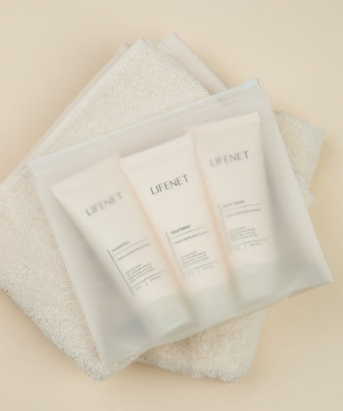LIFENET 3-piece travel hair body travel kit