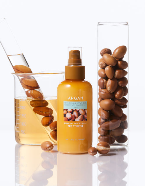 Nature Republic [SET] Argan Essential Large Capacity Hair Pack + No-Wash Treatment (470ml+160ml)