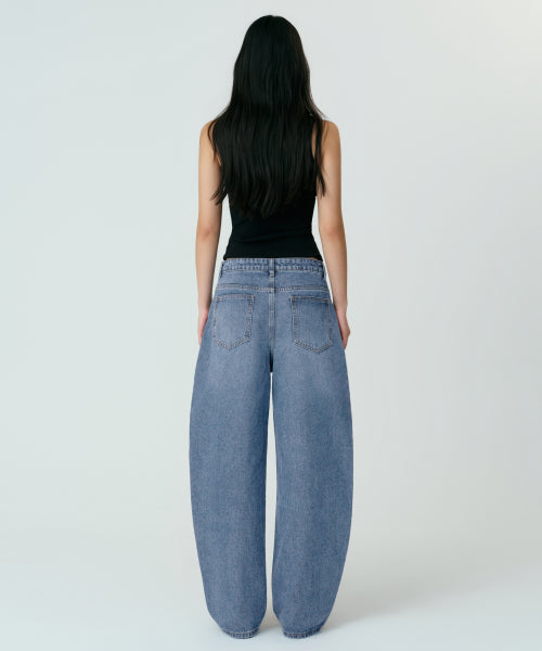 MUSINSA STANDARD WOMAN MUSINSA STANDARD WOMAN Women's Curved Denim Pants Light Indigo
