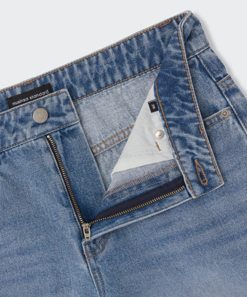 MUSINSA STANDARD WOMAN MUSINSA STANDARD WOMAN Women's Curved Denim Pants Light Indigo