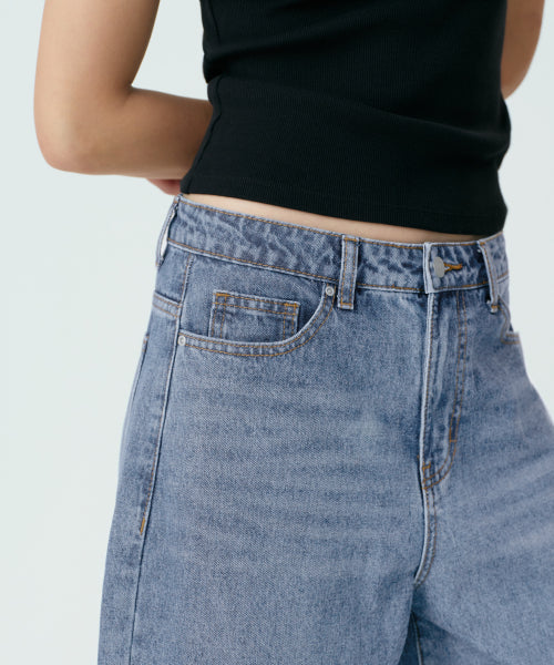 MUSINSA STANDARD WOMAN MUSINSA STANDARD WOMAN Women's Curved Denim Pants Light Indigo