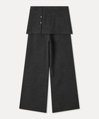 MIXXO MIXXO Brushed Skirt Layered Banding Pants (C)