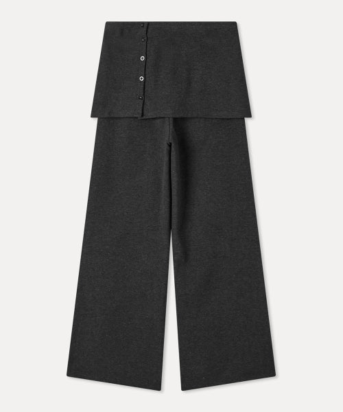 MIXXO MIXXO Brushed Skirt Layered Banding Pants (C)