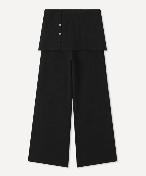 MIXXO MIXXO Brushed Skirt Layered Banding Pants (C)