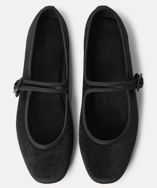 MIXXO MIXXO Fluffy Sweet Button Mary Jane Flat (1cm)