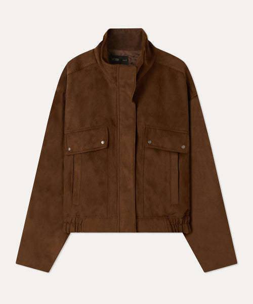 MIXXO MIXXO High Neck Fake Suede Jumper